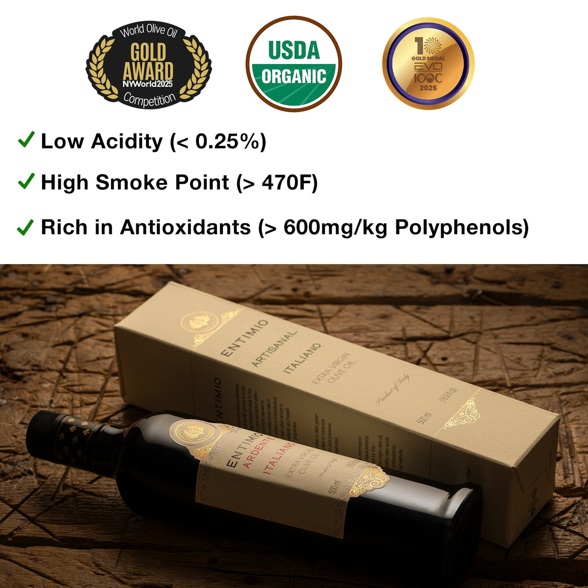 Entimio Ardente | 2025-2026 Early Harvest Organic Extra Virgin