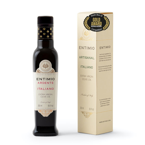 Entimio Ardente | 2024-25 Harvest Organic Extra Virgin Olive Oil, Early Harvest from Sicily | 8.5 fl oz
