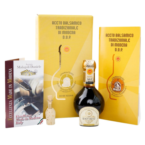 Entimio Extra Vecchio | Traditional Modena Balsamic Vinegar DOP Aged +25 Years | 3.4 fl oz