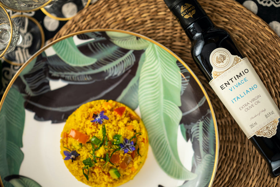 Mediterranean Couscous with Mint and Curcuma