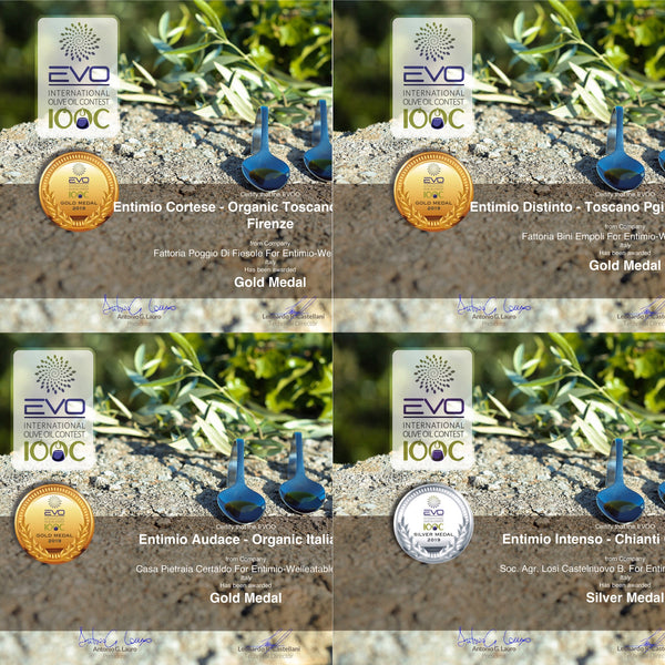 A Stream of Gold Awards for Entimio Artisanal Olive Oils at the 2019 EVO IOOC