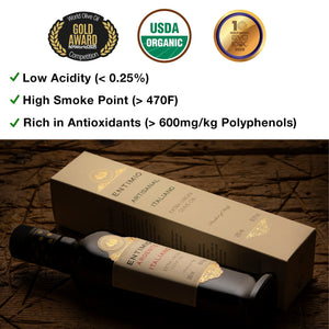 Entimio Ardente | 2024-25 Harvest Organic Extra Virgin Olive Oil, Early Harvest from Sicily | 8.5 fl oz