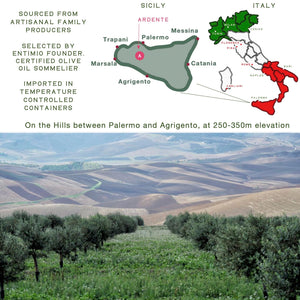 Entimio Ardente | 2024-25 Harvest Organic Extra Virgin Olive Oil, Early Harvest from Sicily | 16.9 fl oz