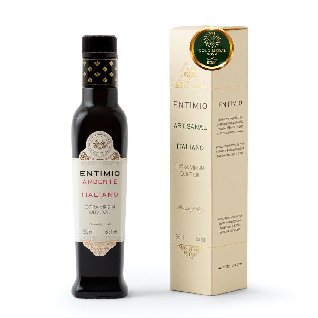 Entimio Ardente | 2024-25 Harvest Organic Extra Virgin Olive Oil, Early Harvest from Sicily | 8.5 fl oz