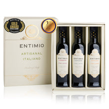 Entimio Collection Gift-Box | 2024-25 Harvest Organic Extra Virgin Olive Oil Set, Early Harvest from Italy | 25.5 (3 x 8.5) fl oz