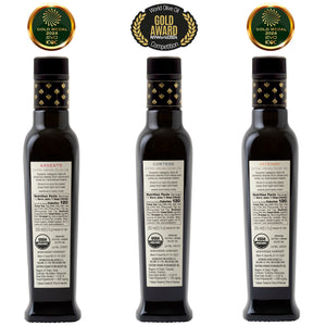 Entimio Collection Gift-Box | 2024-25 Harvest Organic Extra Virgin Olive Oil Set, Early Harvest from Italy | 25.5 (3 x 8.5) fl oz