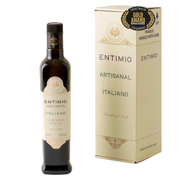 Entimio Distinto | 2023-24 Harvest Medium-Robust Organic Extra Virgin Olive Oil, Early Harvest from Tuscany | 4 x 16.9 fl oz
