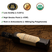 Entimio Intenso | 2024-25 Harvest Organic Extra Virgin Olive Oil, Early Harvest from Puglia | 4 x 16.9 fl oz
