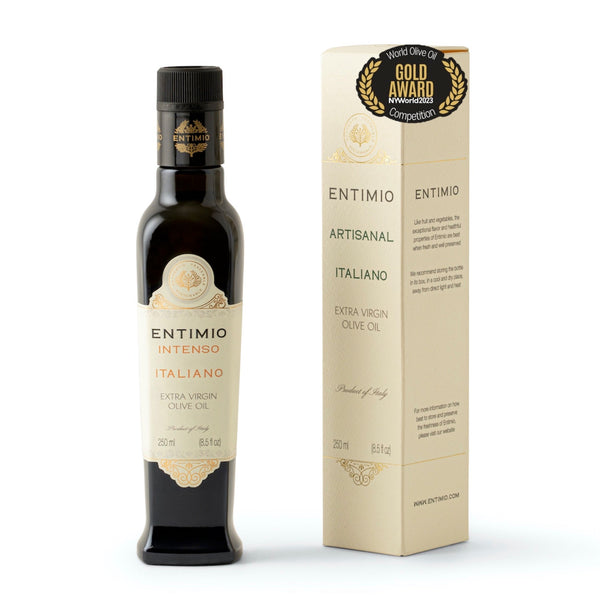 Entimio Intenso | 2023-24 Harvest Robust Organic Extra Virgin Olive Oil, Early Harvest from Tuscany | 8.5 fl oz