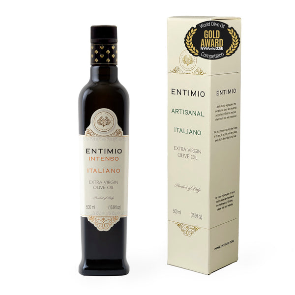 Entimio Intenso | 2025-2026 Early Harvest Organic Extra Virgin Olive Oil from Puglia | 16.9 fl oz
