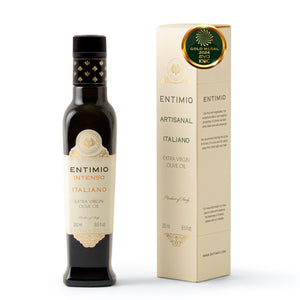 Entimio Intenso | 2023-24 Harvest Robust Organic Extra Virgin Olive Oil, Early Harvest from Tuscany | 4 x 8.5 fl oz